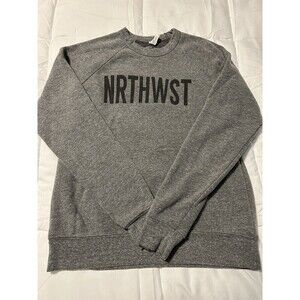 WISH YOU WERE NORTHWEST Light Gray Sweatshirt Drop Shoulder Unisex Size Small